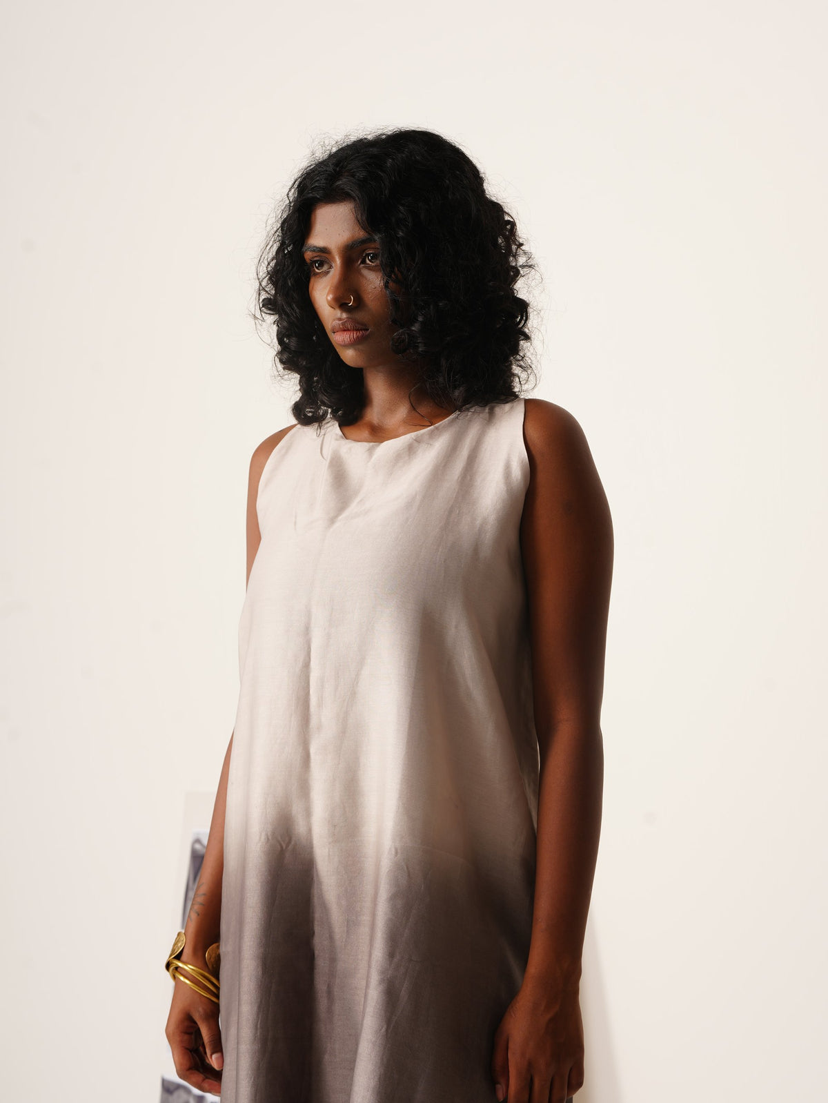 Syllable 02, ombre hand-dyed sleeveless dress