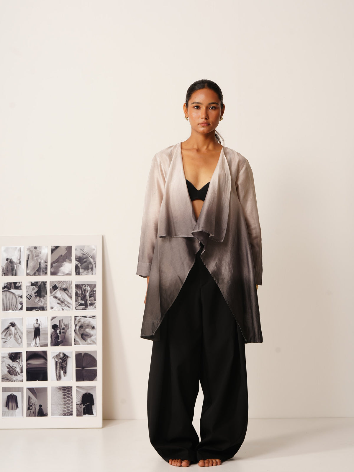 Syllable 03, ombre hand-dyed cape