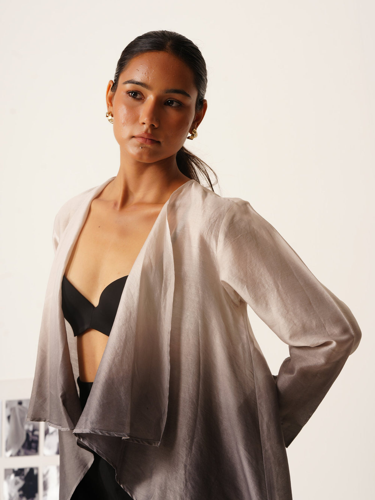 Syllable 03, ombre hand-dyed cape