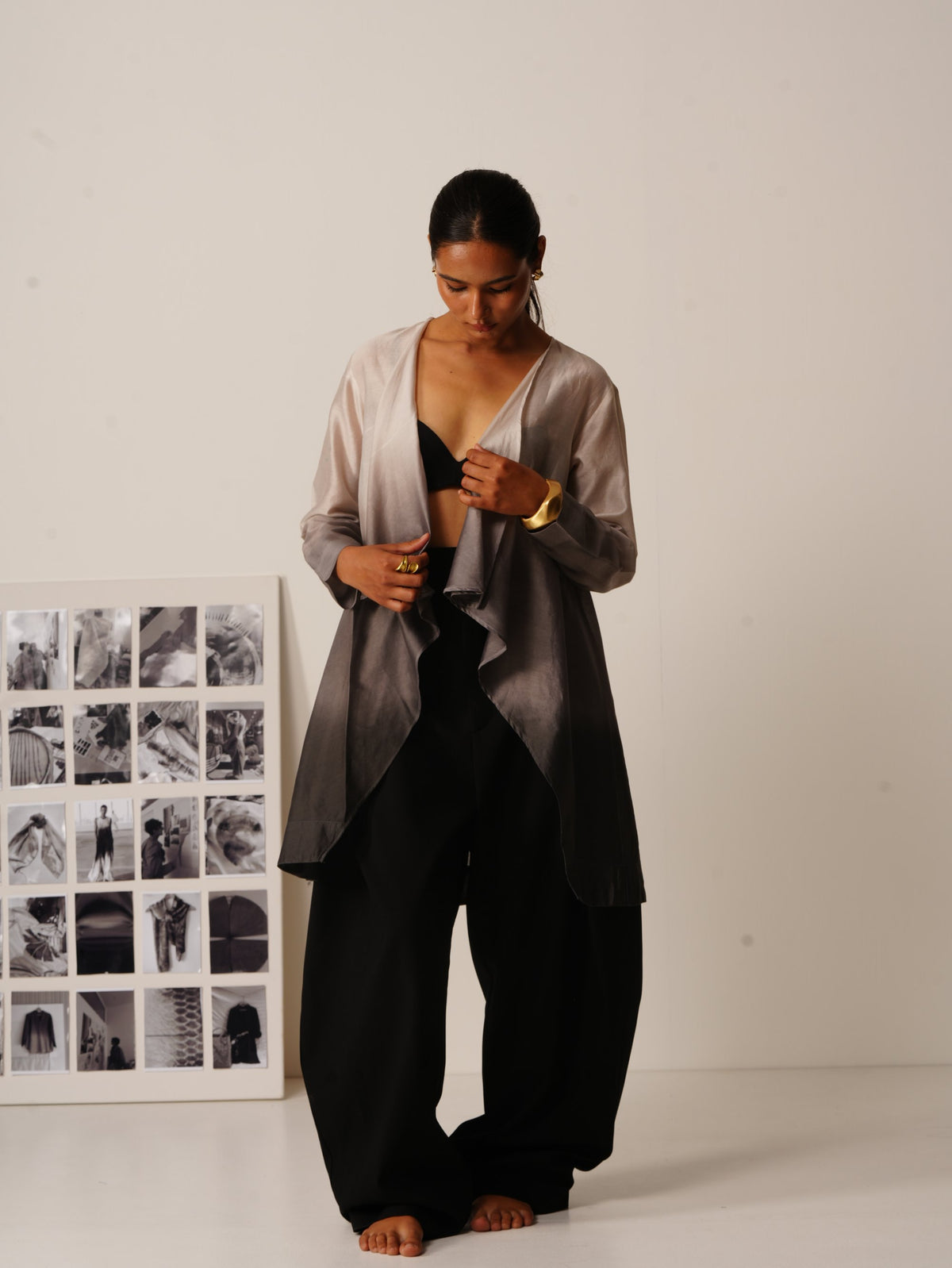 Syllable 03, ombre hand-dyed cape