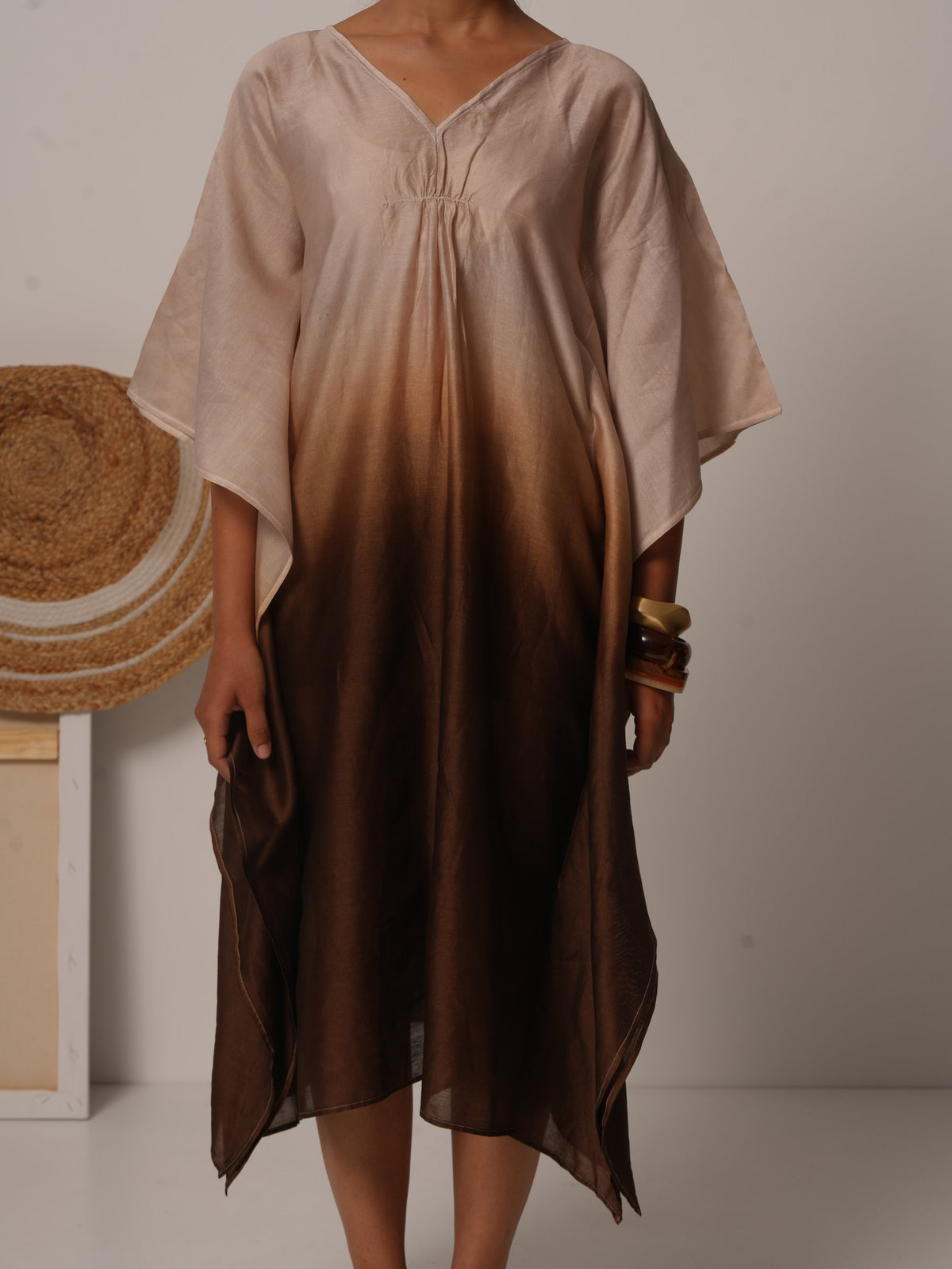 Syllable 12, ombre hand-dyed kaftan