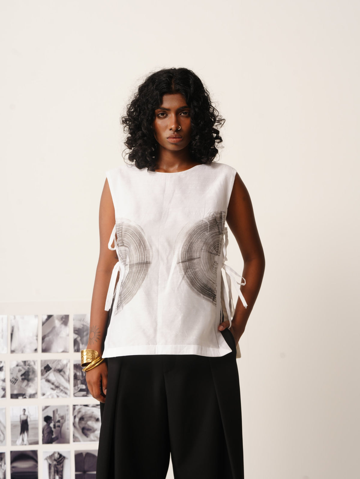 Syllable 14, hand-painted side-open vest