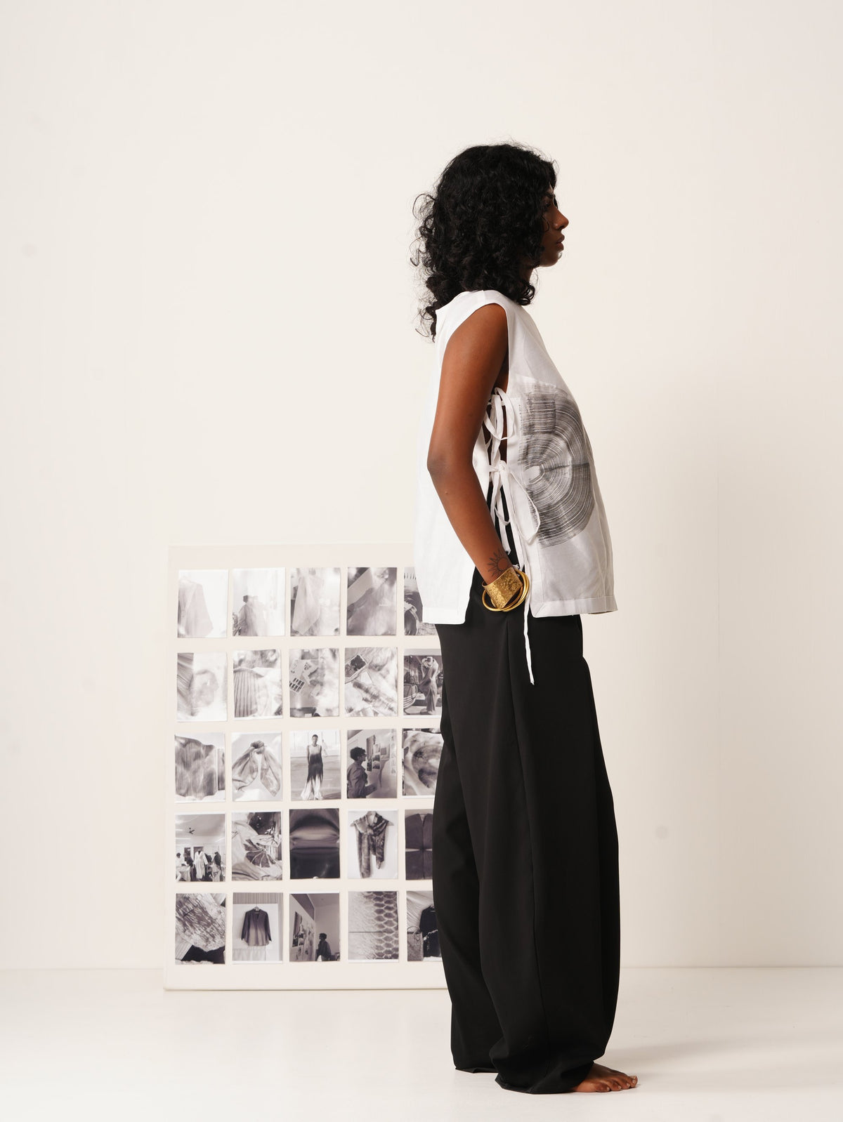Syllable 14, hand-painted side-open vest