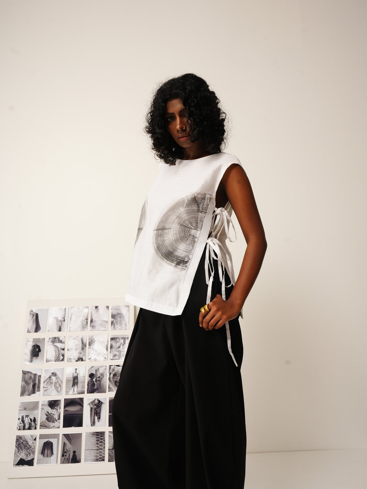 Syllable 14, hand-painted side-open vest