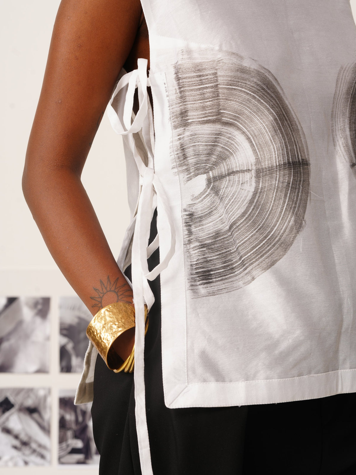 Syllable 14, hand-painted side-open vest