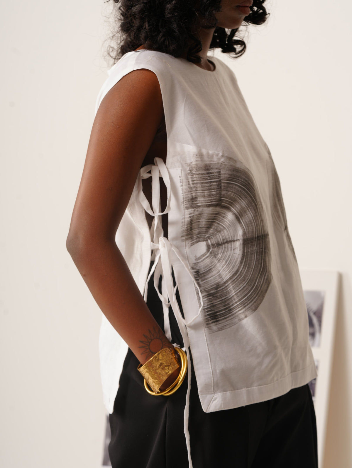 Syllable 14, hand-painted side-open vest